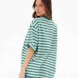 Sasha Stripe T-Shirt - Green Stripe
