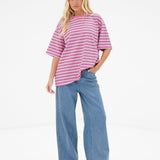 Sasha Stripe T-Shirt - Pink Stripe
