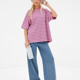 Sasha Stripe T-Shirt - Pink Stripe