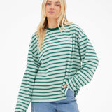Sasha Stripe Long Sleeve Top - Green Stripe