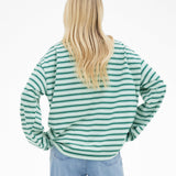 Sasha Stripe Long Sleeve Top - Green Stripe