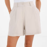 Alessia Linen Shorts - Off White