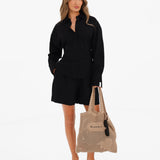 Alessia Linen Shorts - Black