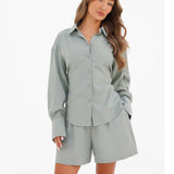 Alessia Linen Shorts - Soft Sage