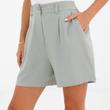 Alessia Linen Shorts - Soft Sage