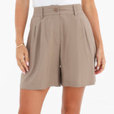 Alessia Linen Shorts - Tan