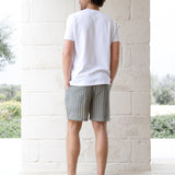 Lyon Relaxed Stripe Shorts - Brown