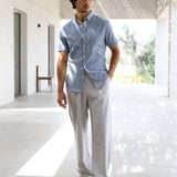 Oskar Short Sleeve Stripe Shirt - Navy