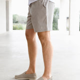Oskar Relaxed Stripe Shorts - Brown