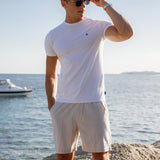 Ezra Relaxed Stripe Shorts - Beige