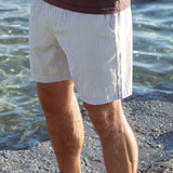 Ezra Relaxed Stripe Shorts - Khaki