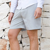 Ezra Relaxed Stripe Shorts - Khaki
