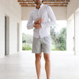Ezra Relaxed Stripe Shorts - Khaki