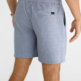 Ezra Relaxed Stripe Shorts - Navy