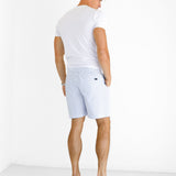 Ezra Relaxed Stripe Shorts - White & Blue