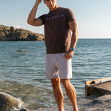 Ezra Relaxed Stripe Shorts - Purple