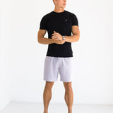 Ezra Relaxed Stripe Shorts - Purple