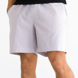 Ezra Relaxed Stripe Shorts - Purple
