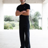 Freddie Relaxed Linen Trousers - Black