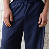 Freddie Relaxed Linen Trousers - Navy