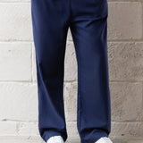 Freddie Relaxed Linen Trousers - Navy