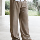 Freddie Relaxed Linen Trousers - Brown
