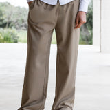 Freddie Relaxed Linen Trousers - Brown