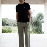 Freddie Relaxed Linen Trousers - Khaki