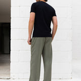 Freddie Relaxed Linen Trousers - Khaki