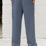 Freddie Relaxed Linen Trousers - Blue