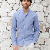 Conrad Long Sleeve Checked Shirt - Blue