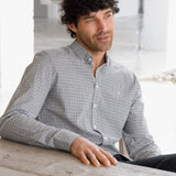 Conrad Long Sleeve Checked Shirt - Brown