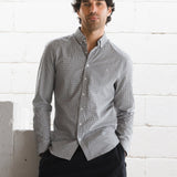 Conrad Long Sleeve Checked Shirt - Brown