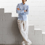 Conrad Long Sleeve Checked Shirt - Light Blue