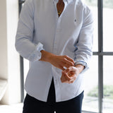 Conrad Long Sleeve Stripe Shirt - Light Blue