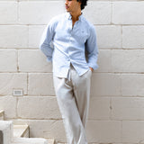 Conrad Long Sleeve Stripe Shirt - Light Blue