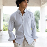 Conrad Long Sleeve Stripe Shirt - Grey