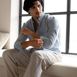 Conrad Long Sleeve Stripe Shirt - Navy