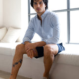 Conrad Long Sleeve Stripe Shirt - Navy