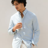 Conrad Long Sleeve Stripe Shirt - Teal