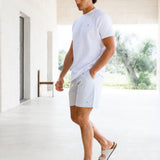Conrad Relaxed Stripe Shorts - Grey