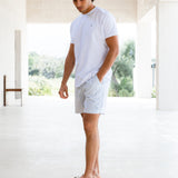 Conrad Relaxed Stripe Shorts - Grey