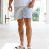 Conrad Relaxed Stripe Shorts - Navy