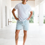 Conrad Relaxed Stripe Shorts - Teal