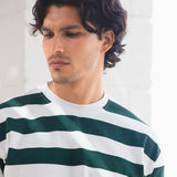 Conrad Relaxed Stripe T-Shirt - Dark Green