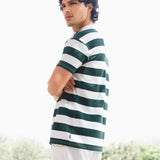 Conrad Relaxed Stripe T-Shirt - Dark Green