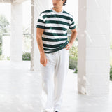 Conrad Relaxed Stripe T-Shirt - Dark Green