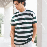 Conrad Relaxed Stripe T-Shirt - Dark Green
