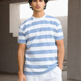 Conrad Relaxed Stripe T-Shirt - Light Blue