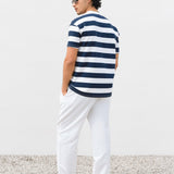 Conrad Relaxed Stripe T-Shirt - True Navy